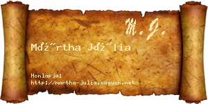 Mártha Júlia névjegykártya